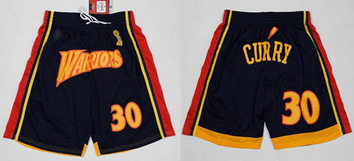 Men's Golden State Warriors Nike #30 Stephen Curry Black Basketball Shorts
