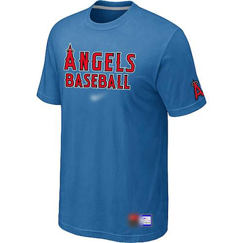 Los Angeles Angels Nike Short Sleeve Practice Baseball T-Shirts Indigo Blue