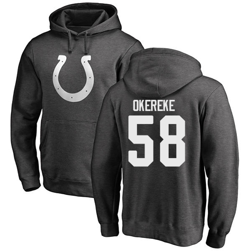 Bobby Okereke Ash One Color : Football Indianapolis Colts #58 Pullover Hoodie