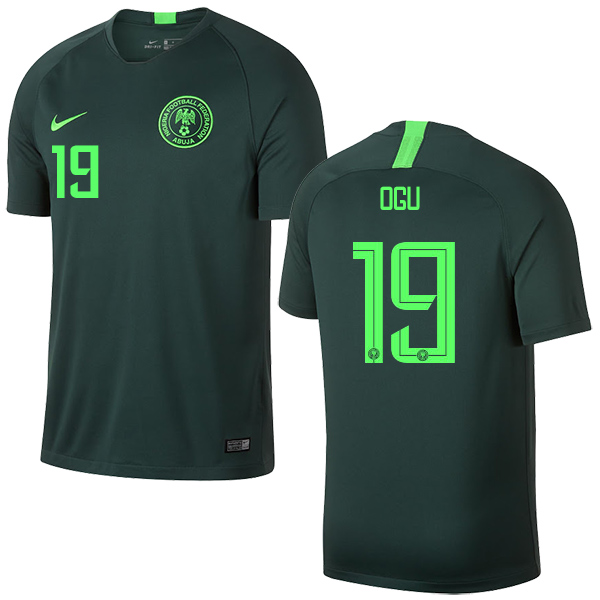 Nigeria #19 OGU Away Soccer Country Jersey