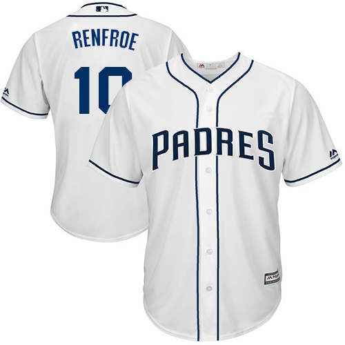 Padres #10 Hunter Renfroe White New Cool Base Stitched Baseball Jersey