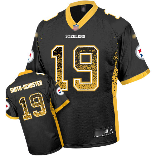 Nike Steelers #19 JuJu Smith-Schuster Black Team Color Youth Stitched NFL Elite Drift Fashion Jersey