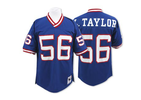 Authentic Men's Lawrence Taylor Royal Blue Home Jersey: Football New York Giants #56 Throwback