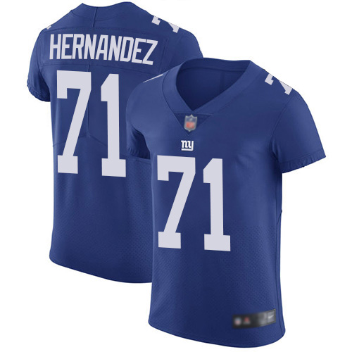 Men's New York Giants #71 Will Hernandez Royal Blue Team Color Vapor Untouchable Elite Player Football Jersey