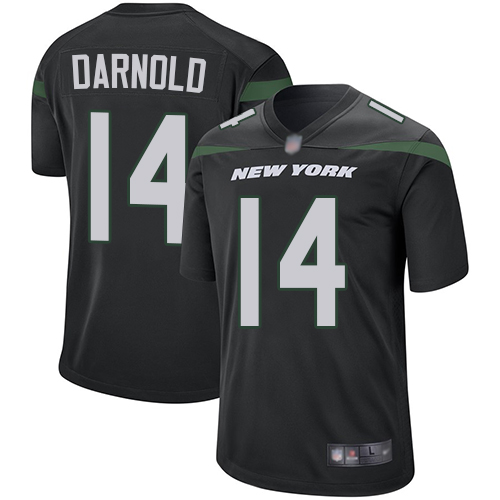 Men's Game Sam Darnold Black Jersey: Alternate #14 Football New York Jets 