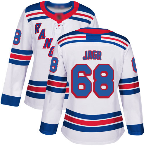 Hockey Women's Jaromir Jagr White Away Authentic Jersey - #68 New York Rangers