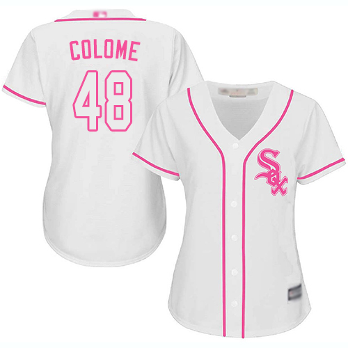 Women's Alex Colome Replica White Jersey: Baseball Chicago White Sox #48 Cool Base Fashion