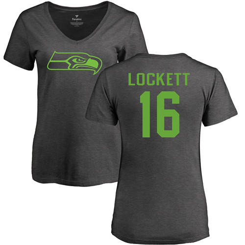 Tyler Lockett Women's Ash : Nike NFL Seattle Seahawks T-Shirt One Color #16