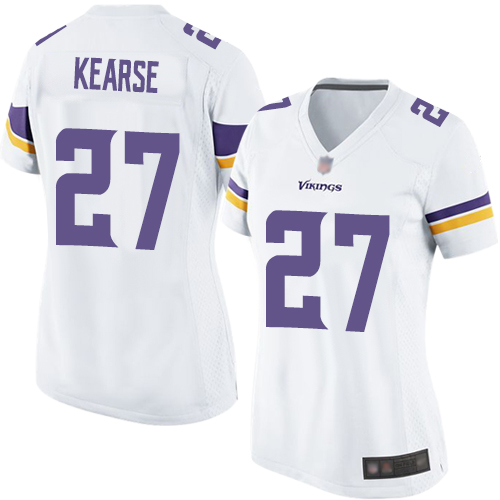 #27 Minnesota Vikings Jayron Kearse Game Women's Road White Jersey: Football