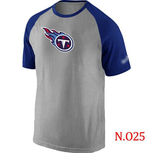 Nike Tennessee Titans Ash Tri Big Play Raglan NFL T-Shirt Grey/Blue
